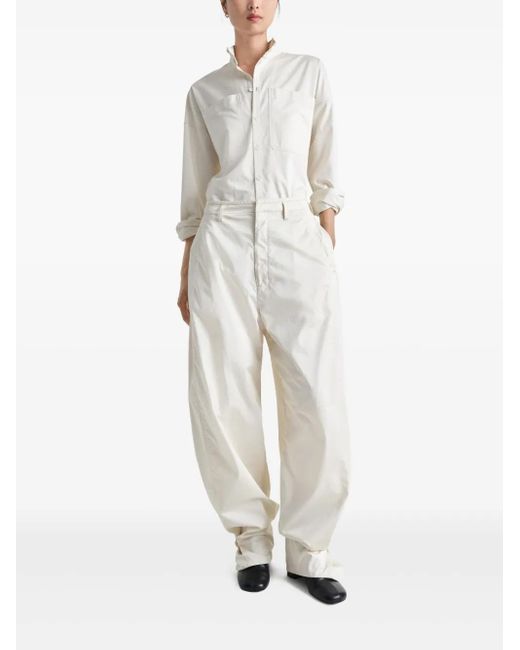 Lemaire White Volume Trousers