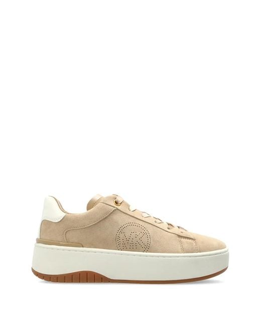 MICHAEL Michael Kors White Dottie Platform Sneakers