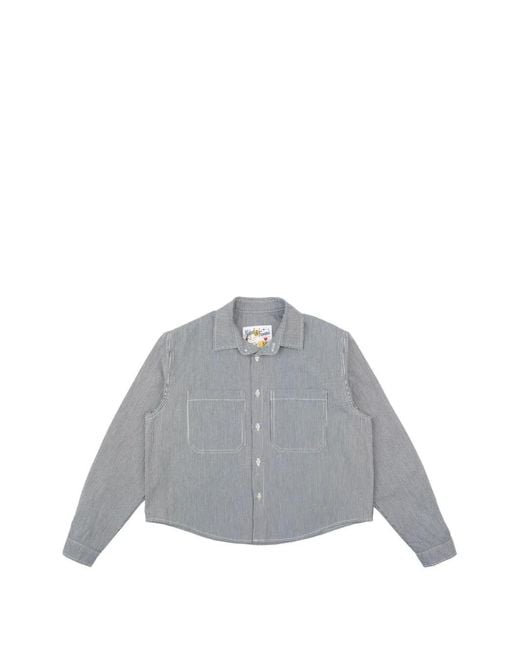 Naked & Famous Gray Chemise Princeton À Rayures