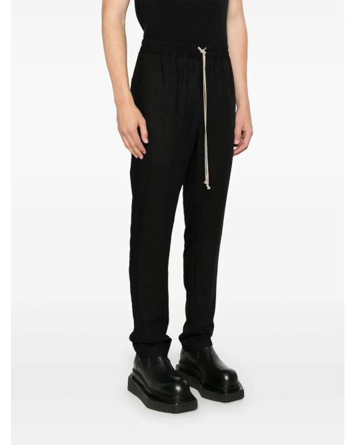 Rick Owens Black Slim Long Drawstring for men