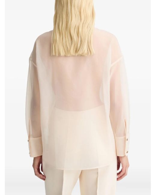Liu Jo White Hemd Aus Organza