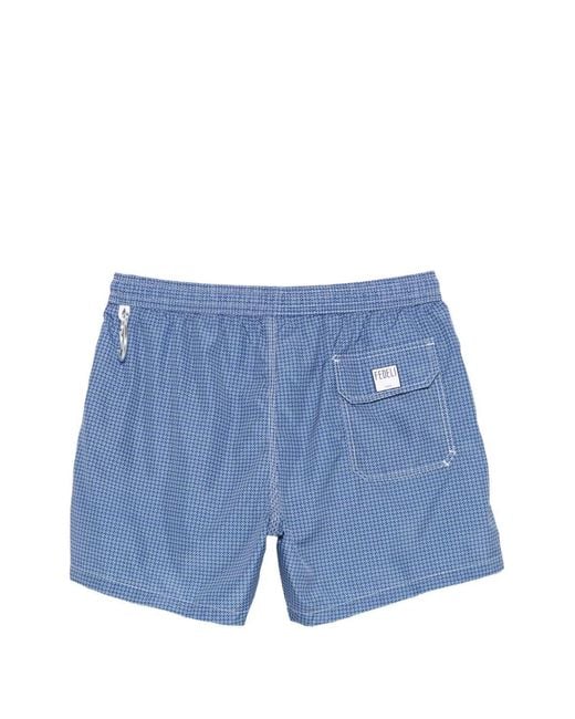 Bañador Estampado Fedeli de hombre de color Blue