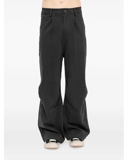 JOE CHIA Black Xerx Pleated Trousers for men