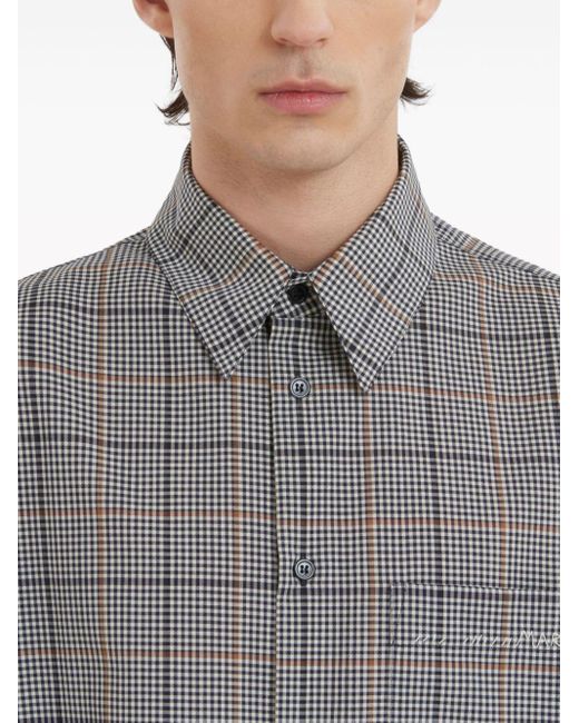 Chemise à carreaux Marni pour homme en coloris Gray