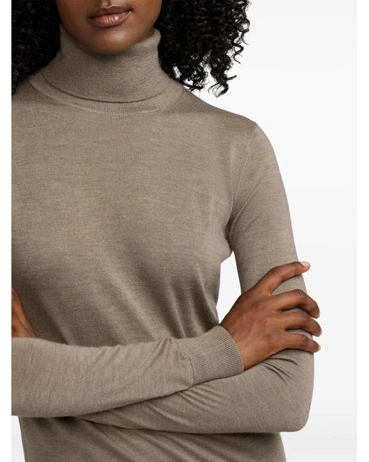 Ralph Lauren Brown Cashmere Roll Neck Sweater