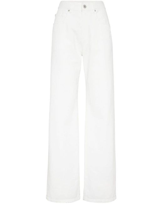 Jeans a gamba ampia di Brunello Cucinelli in White