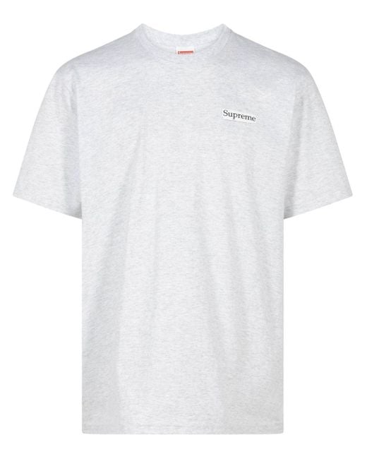 Supreme White Blowfish T-Shirt aus Baumwolle