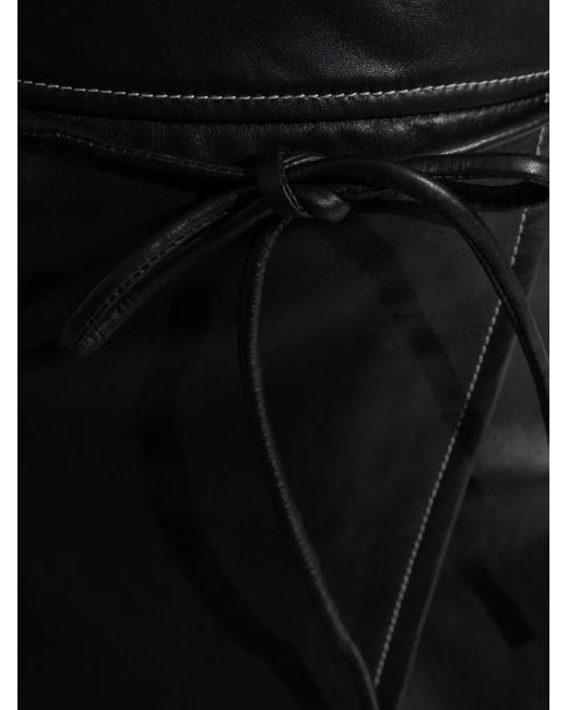 Paul Smith Black Leahter Mini Skirt