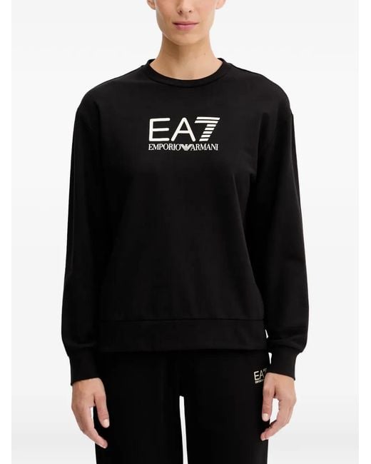 Chándal con logo estampado EA7 de color Black