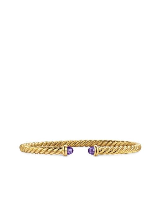 David Yurman Metallic 18Kt Cablespira Amethyst Cuff