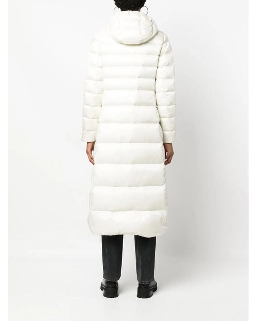 Blauer White Padded-Design Hooded Coat