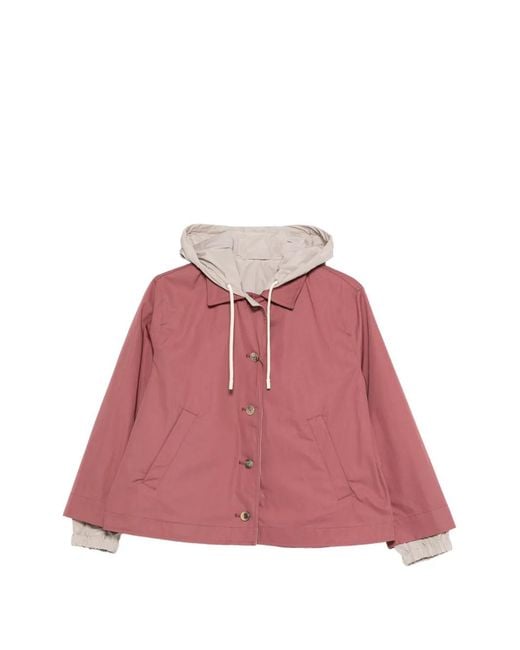 Herno Pink Hooded Pocket Jacket