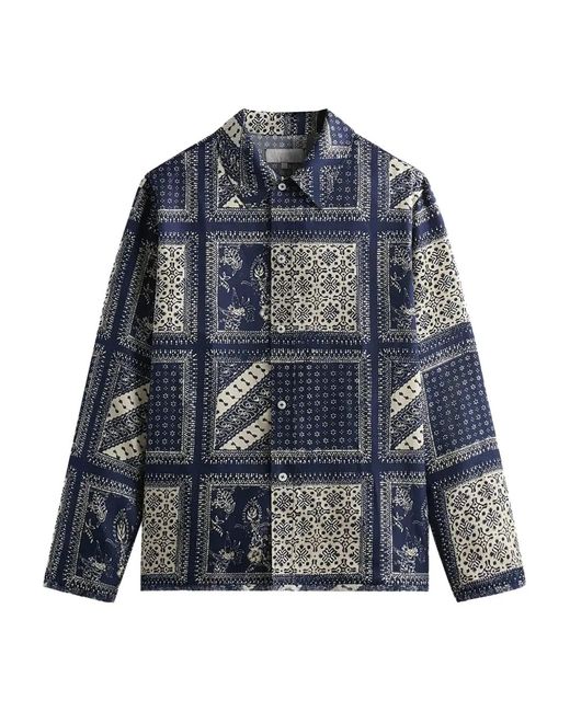 Kith Blue Bandana-Print Shirt for men