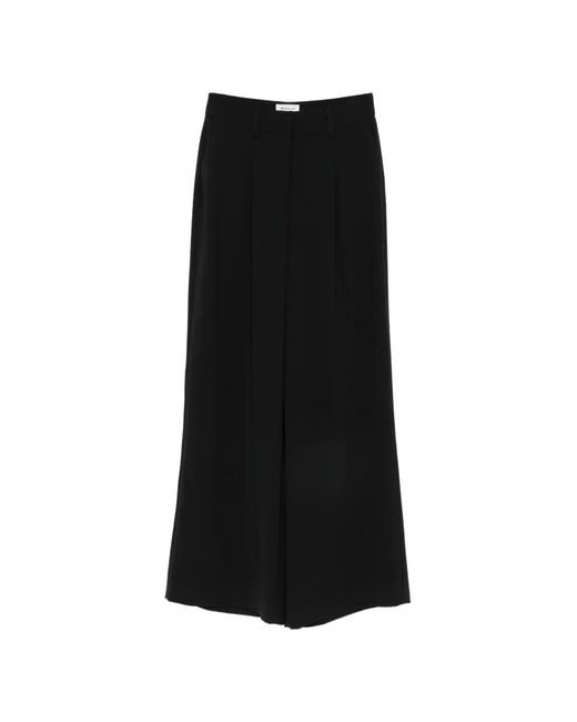 MAISON 123 Black Flaubert Pleated Trousers