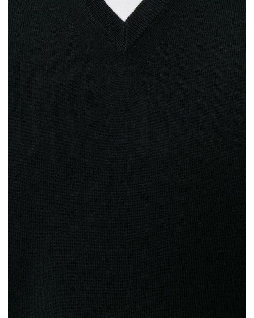 N.Peal Cashmere Black Cashmere The Burlington Jumper for men