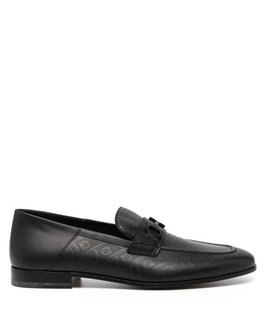 Ferragamo Black Gancini-Ornament Loafers for men