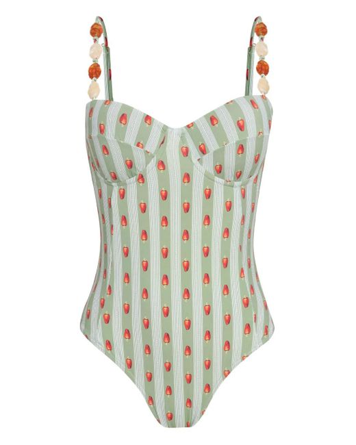 Brigitte Bardot Maithe ワンピース水着 Green