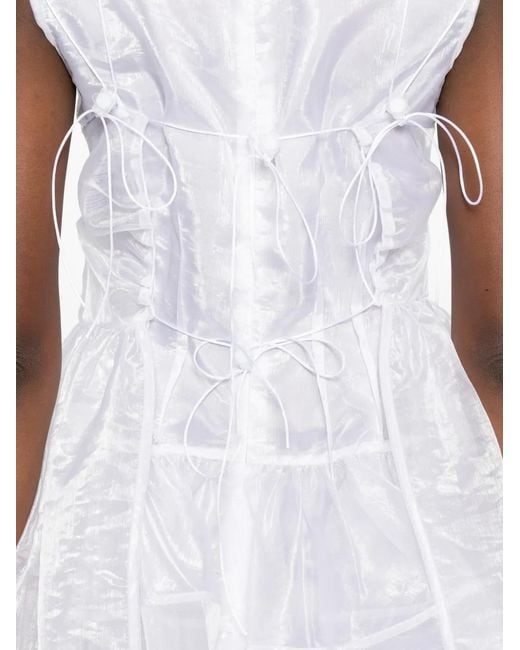 CECILIE BAHNSEN White Camilla Midi Dress
