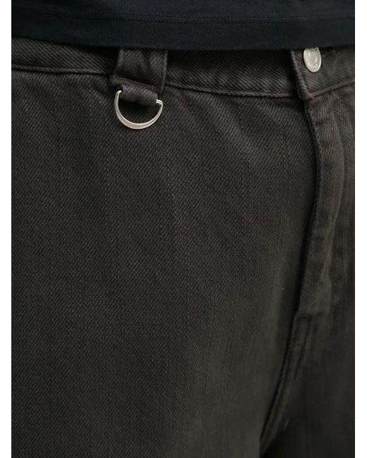 Won Hundred Black D-Ring Cargo Jeans for men