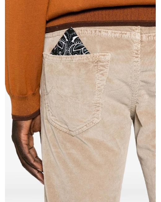 Jacob Cohen Natural Corduroy Five-Pocket Trousers for men