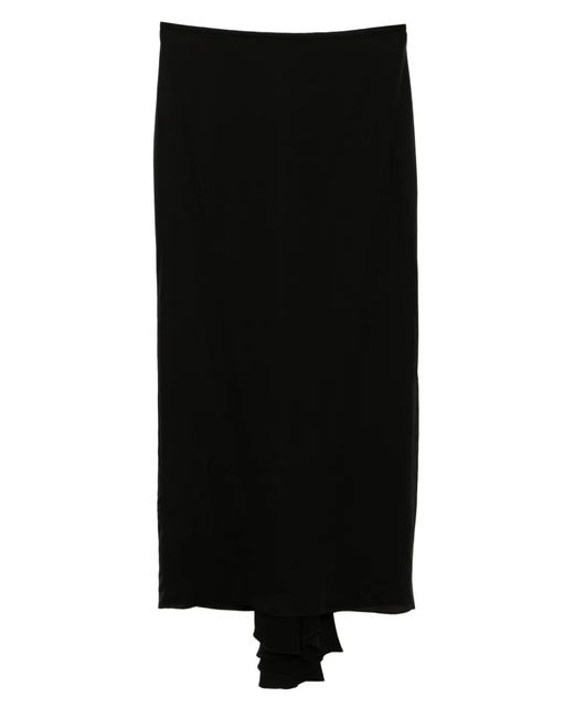 Tom Ford Black Ruffled Silk Skirt