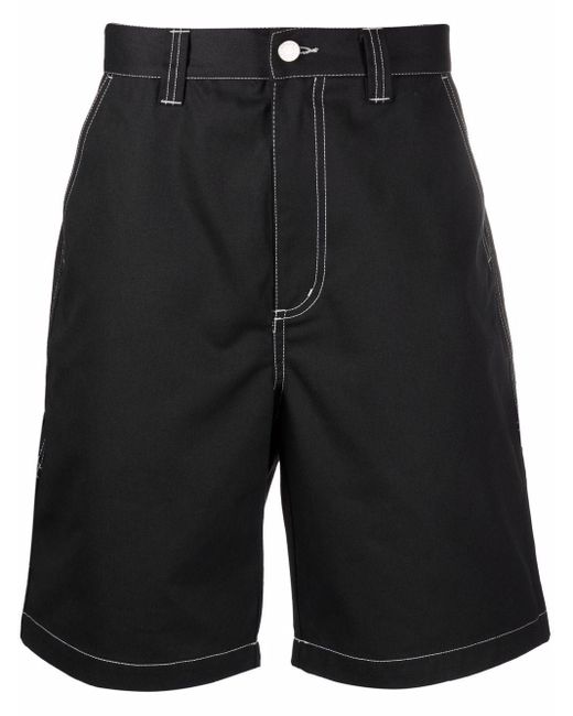 Stussy Black Contrast Stitch Shorts for men