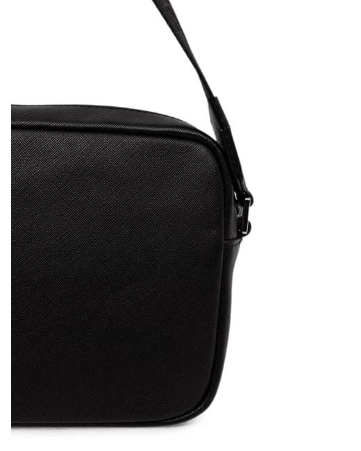 Karl Lagerfeld Black Logo-Print Zip-Fastening Belt Bag for men