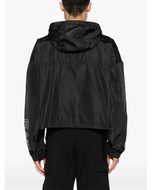 EA7 Black Logo-Print Jacket