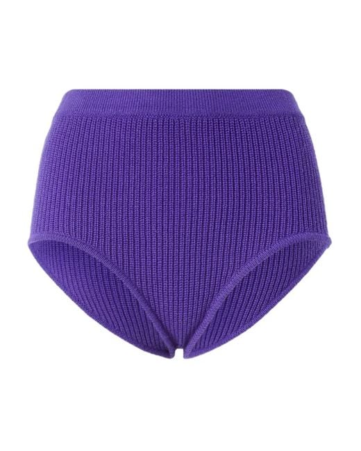 Pinko Purple Gerippte Shorts