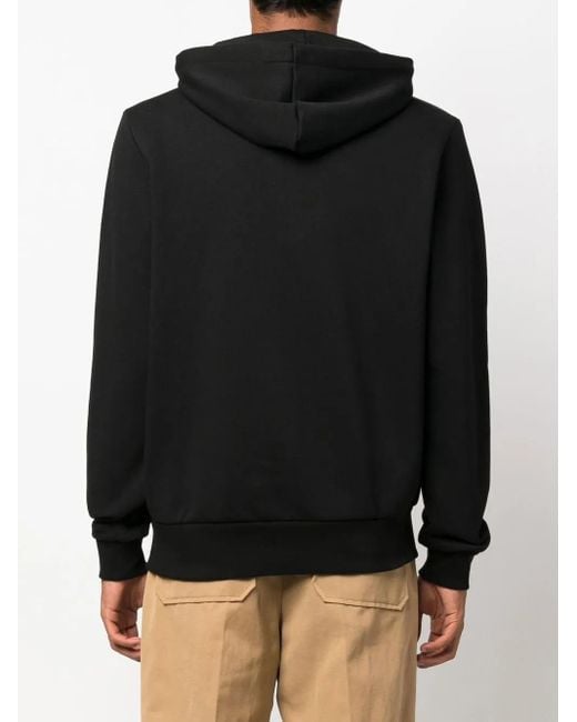 Lacoste Logo Zipped Up Hoodie Black for men