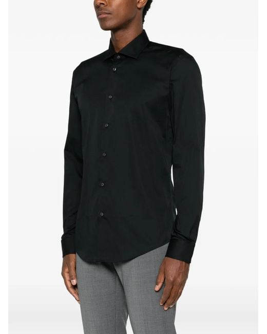 Brian Dales Black Button-Up Shirt for men