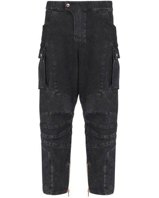 Balmain Jeans Mit Aufgesetzten Taschen in Blue für Herren