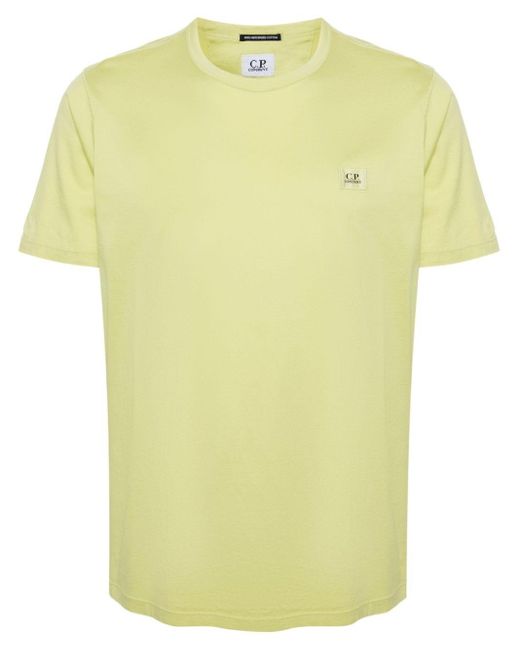 T-shirt con applicazione di C P Company in Yellow da Uomo