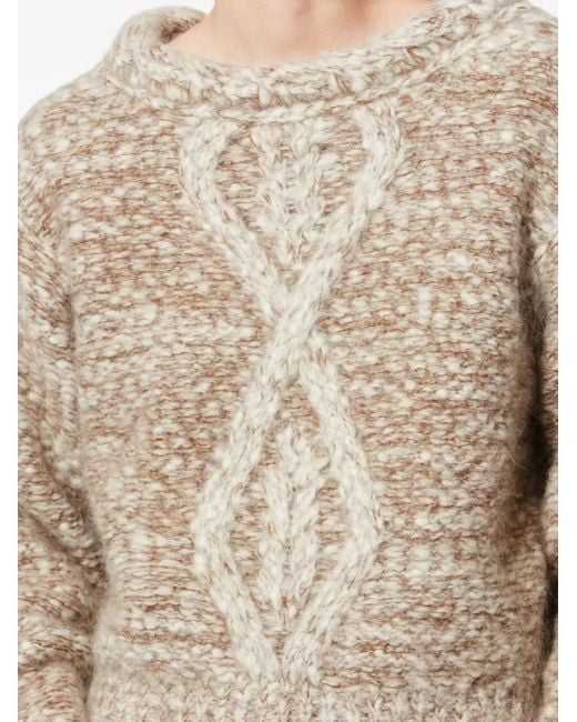 Isabel Marant Brown Dorota Cable-Knit Sweater