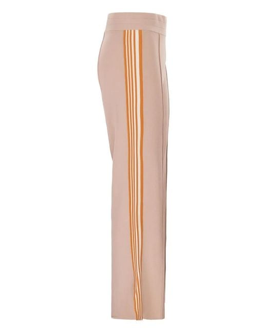 Autry Pink Elasticated Side-Stripes Track Pants