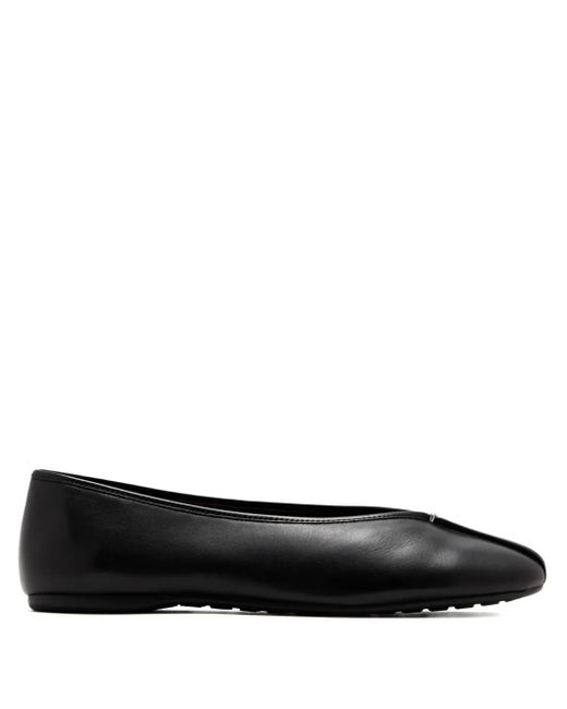 Vince Black Ori Leather Ballet Flats