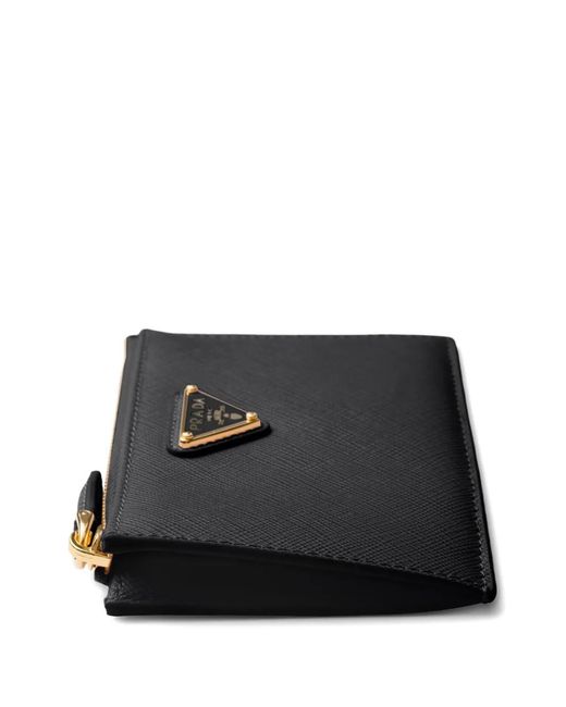 Prada Black Small Saffiano Leather Wallet