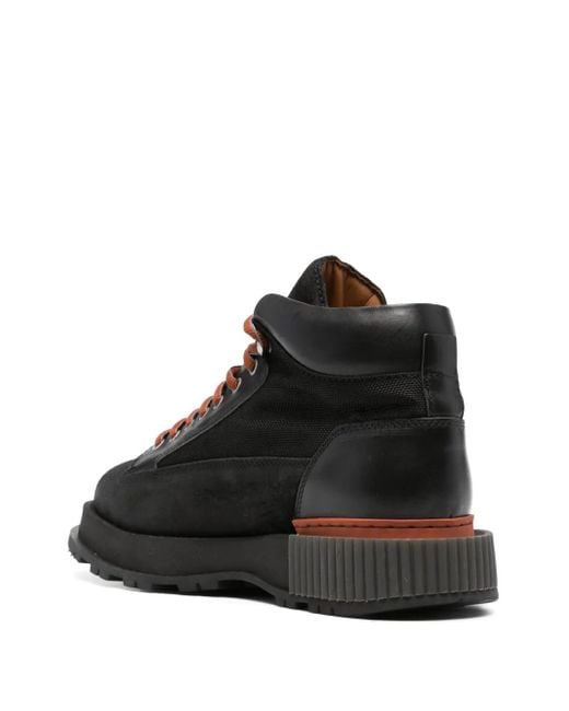 Buttero Black Logo-Debossed Leather Boots for men