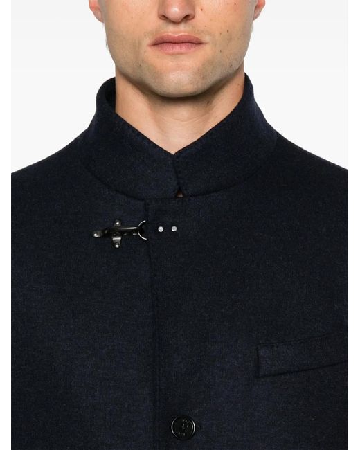 Fay Blue Single-Breasted Coat for men