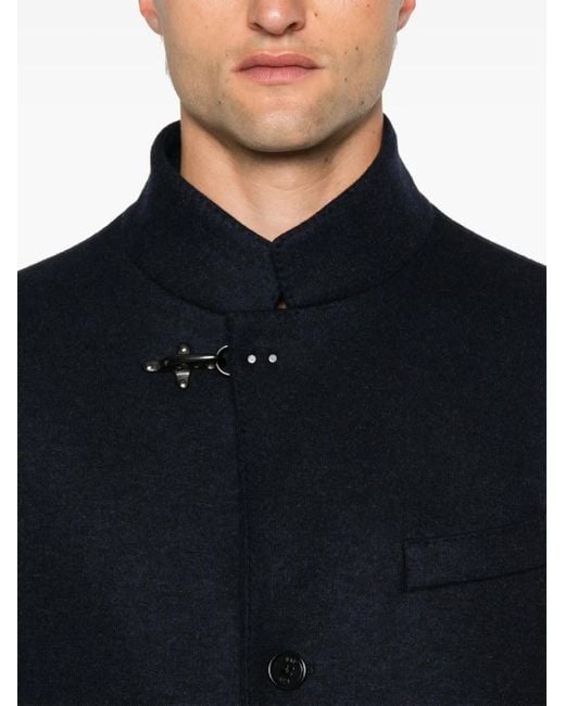 Fay Blue Single-Breasted Coat for men