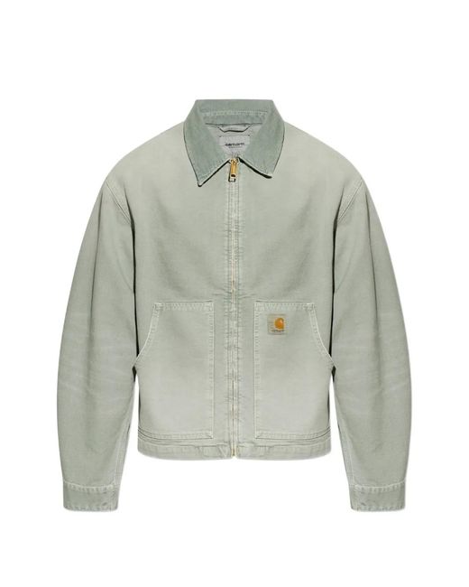 Carhartt Green Arcan Zip-Up Denim Jacket for men