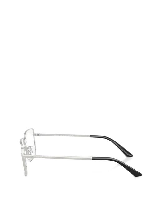 Versace White Rectangle-Frame Glasses for men