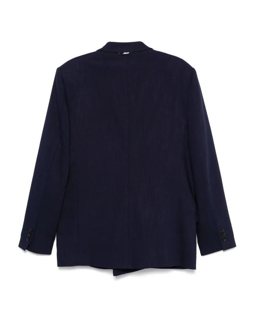 MSGM Blue Double-Breasted Blazer
