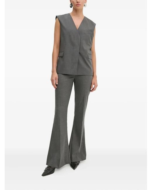 Gestuz Gray Flared Trousers