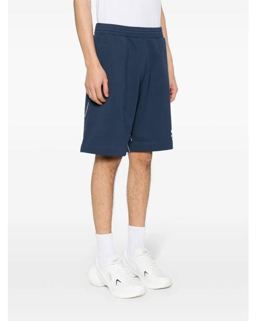 Givenchy Blue Logo-Print Cotton Shorts for men