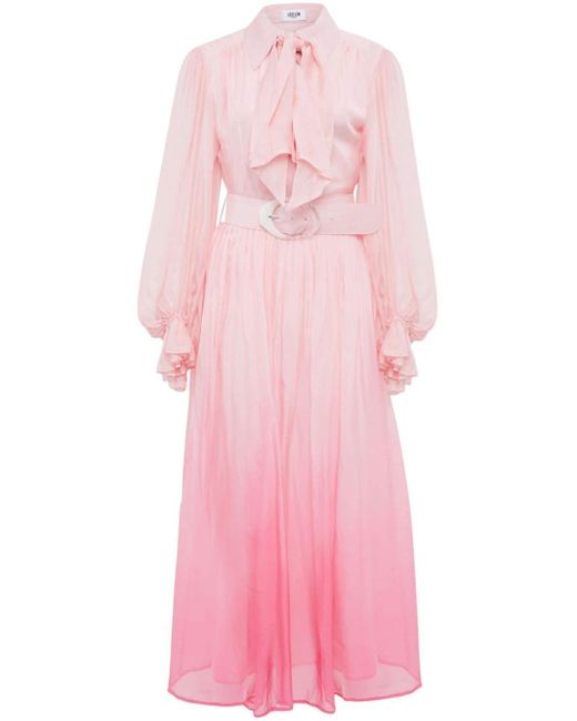 LEO LIN Pink Cassie Ombré Midi Dress