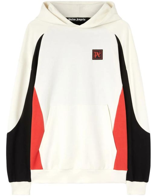 Palm Angels Red Paxhaas Colour-Block Hoodie for men