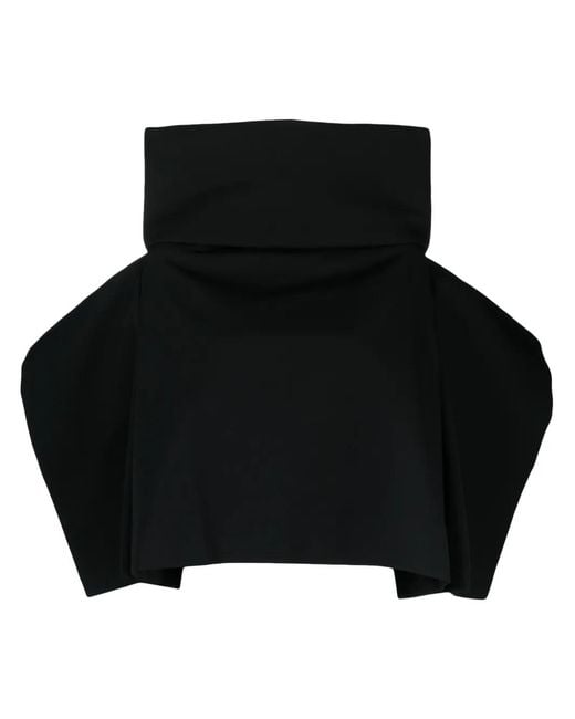 Comme des Garçons Black Draped Wool Cape