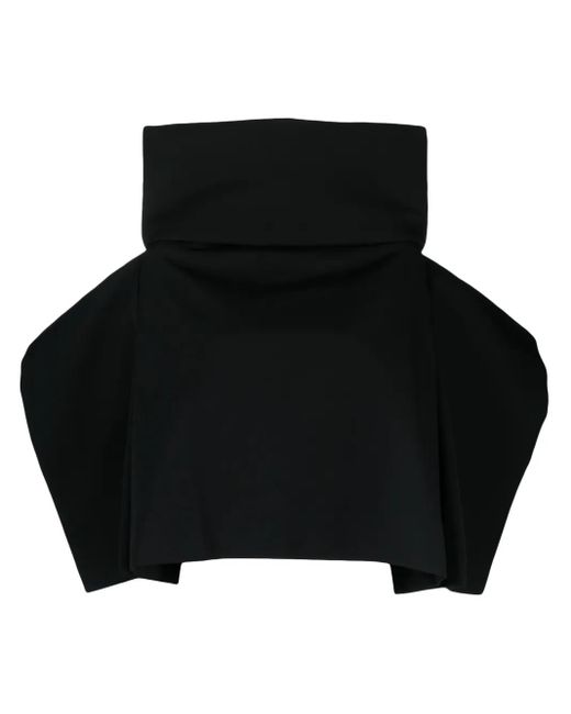 Comme des Garçons Black Draped Wool Cape