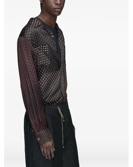 Maison Margiela Brown Chemise À Imprimé Cachemire for men